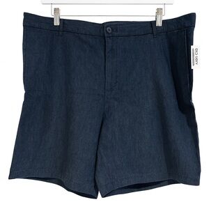 Old Navy Dark Blue Men's Linen Blend Shorts Size 44 New with Tags